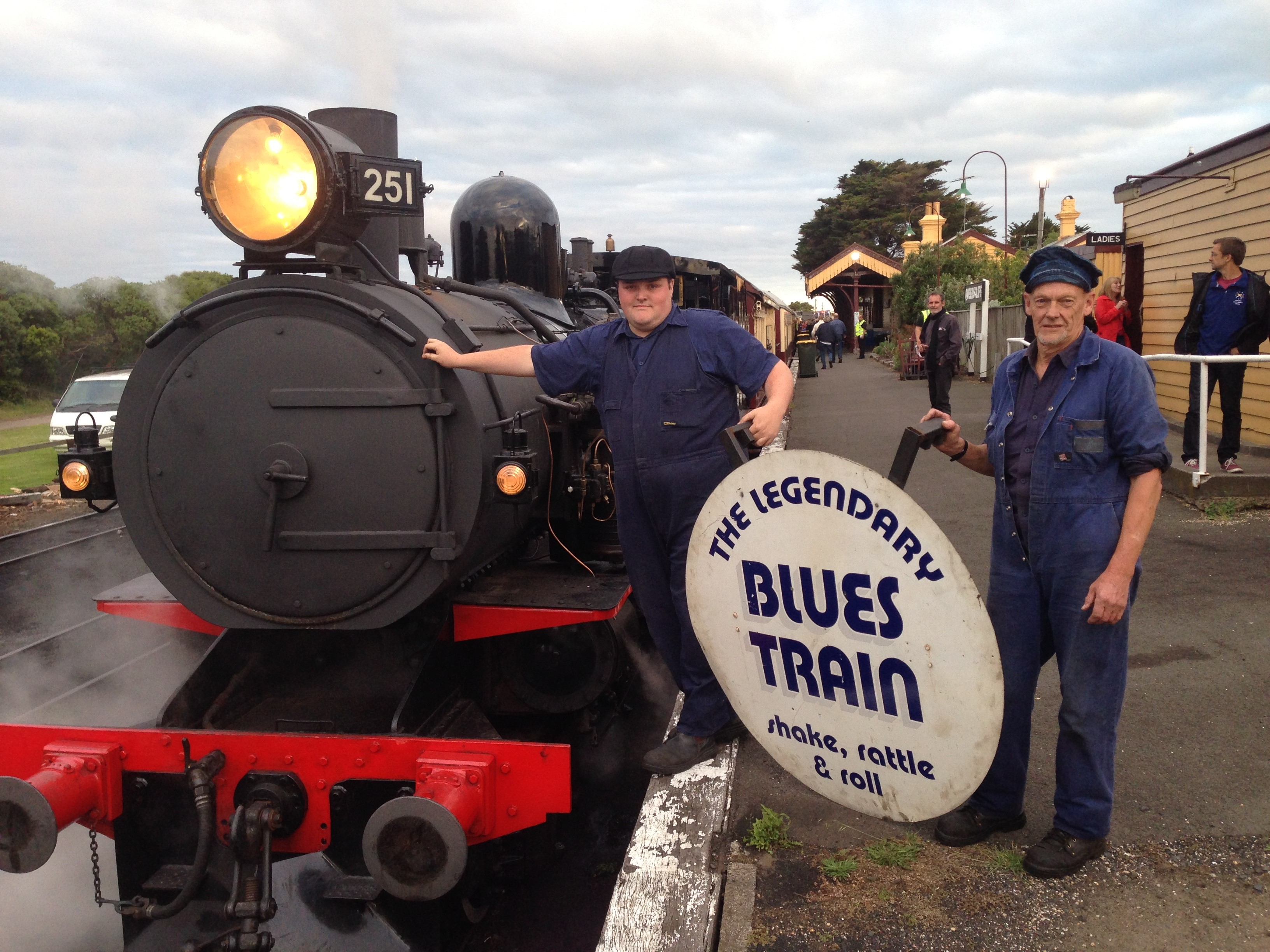 Volunteers for the Blues Train on the Bellarine Railway